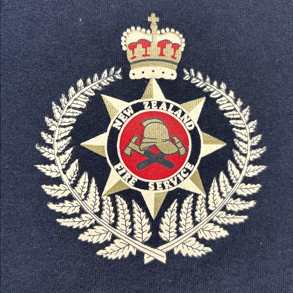New Zealand FIRE RESCUE service T-shirt with RINGER sleeves